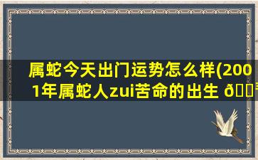 属蛇今天出门运势怎么样(2001年属蛇人zui
苦命的出生 🌳 日)